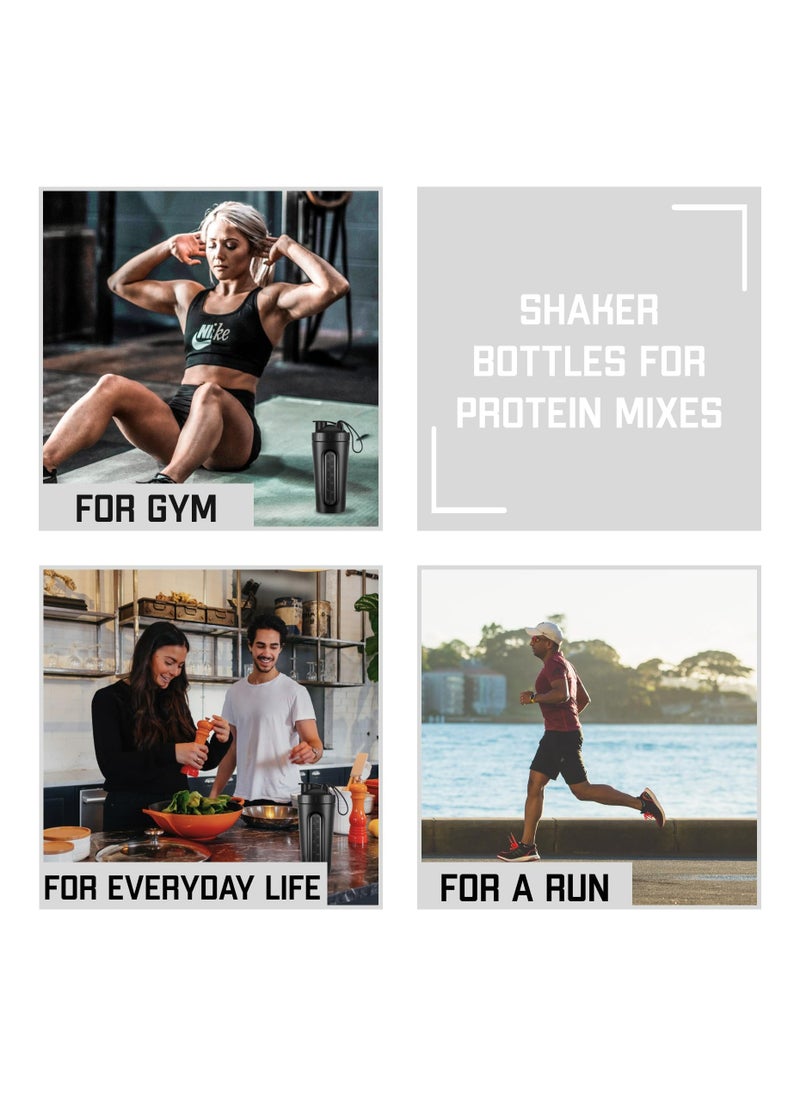 CMGTYYD - 28 Oz Visible Window Stainless Steel Protein Shaker Bottle with Shaker Ball (Gold) - Image 1