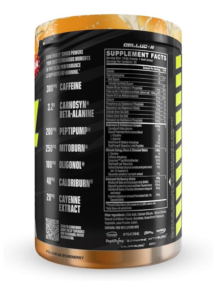 Cellucor C4 Ultimate Shred Pre Workout Powder Orange Creamsicle, 20 Servings - pzsku/Z9558D78A5F53140BB329Z/45/_/1737135635/fc847290-8aeb-4e1f-8066-c416929b808d