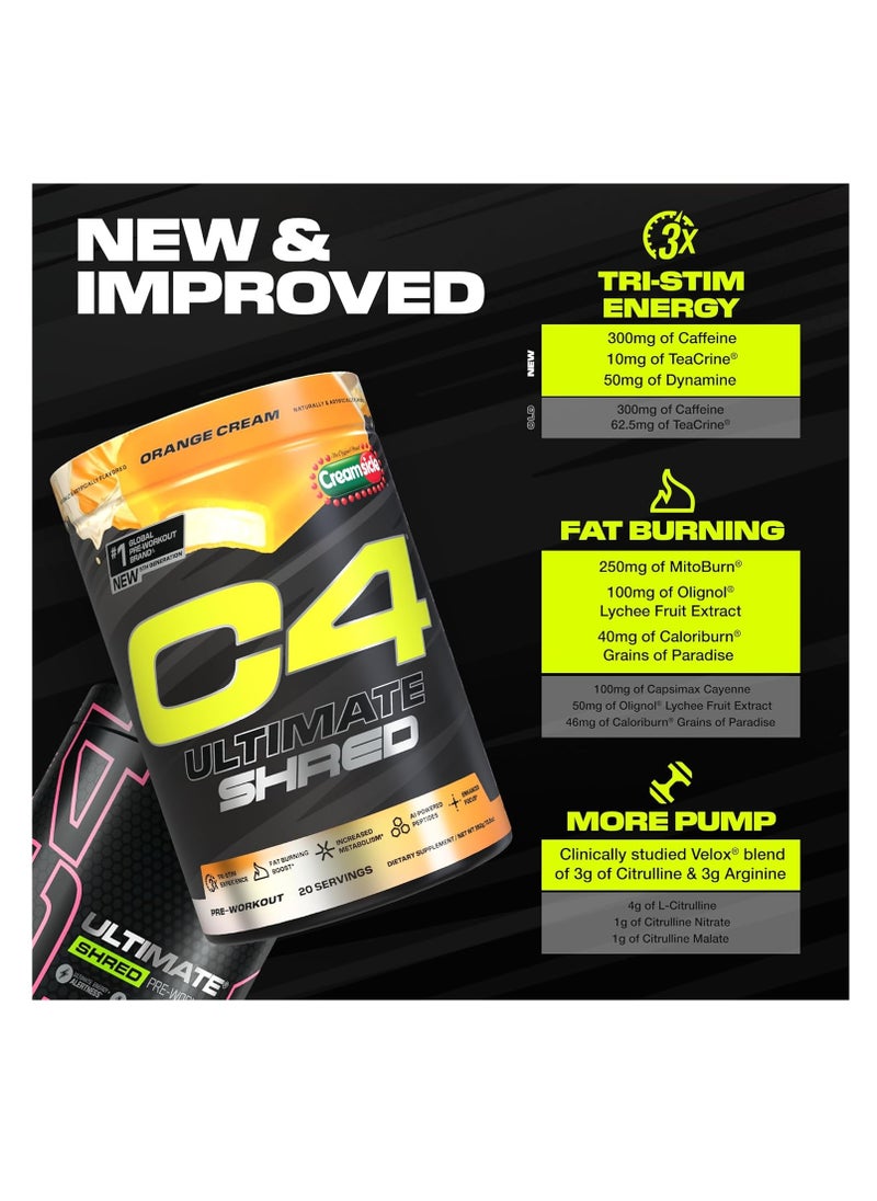 Cellucor C4 Ultimate Shred Pre Workout Powder Orange Creamsicle, 20 Servings - pzsku/Z9558D78A5F53140BB329Z/45/_/1737135665/06d79582-9964-4237-b66a-64a5367fb9db