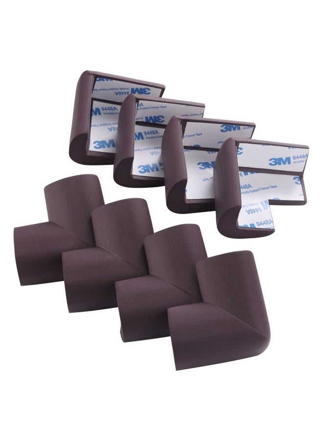 AIXMEET 8 Pack Corner Protector Baby, Baby Proofing Table Corners, Large Size Corner Guards with Pre-Taped Double Sided Tape, Furniture Corner Protectors, Furniture Corner & Edge Safety Bumpers, Brown - Image 2