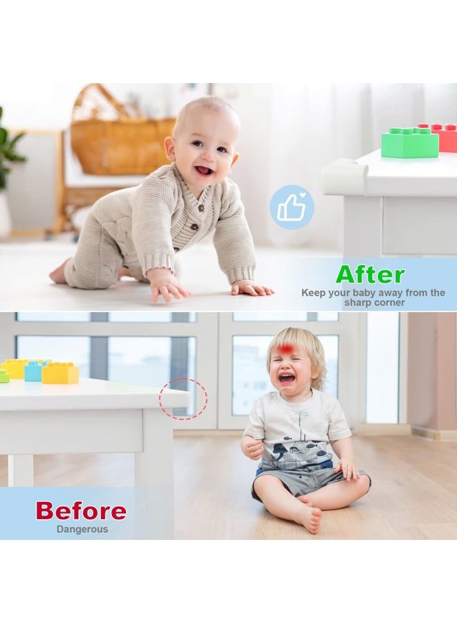 AIXMEET 8 Pack Corner Protector Baby, Baby Proofing Table Corners, Large Size Corner Guards with Pre-Taped Double Sided Tape, Furniture Corner Protectors, Furniture Corner & Edge Safety Bumpers, Brown - Image 5