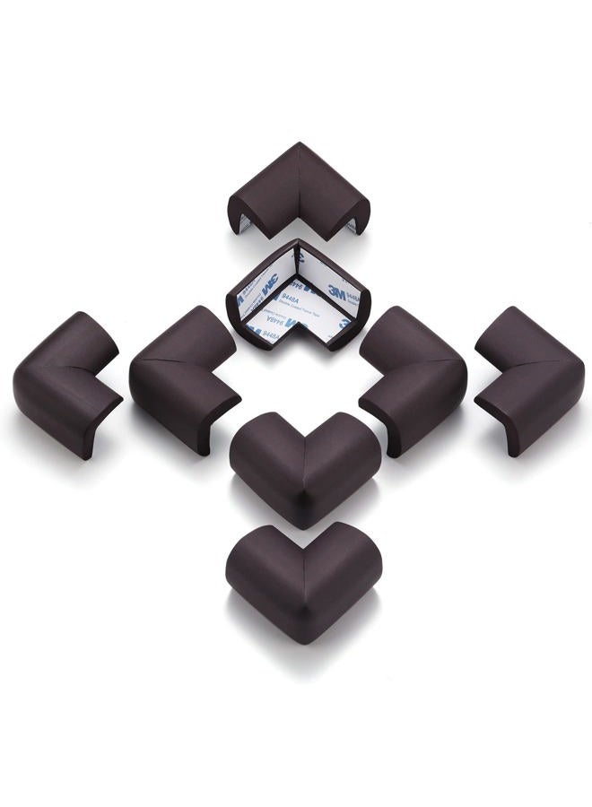 AIXMEET 8 Pack Corner Protector Baby, Baby Proofing Table Corners, Large Size Corner Guards with Pre-Taped Double Sided Tape, Furniture Corner Protectors, Furniture Corner & Edge Safety Bumpers, Brown - Image 3