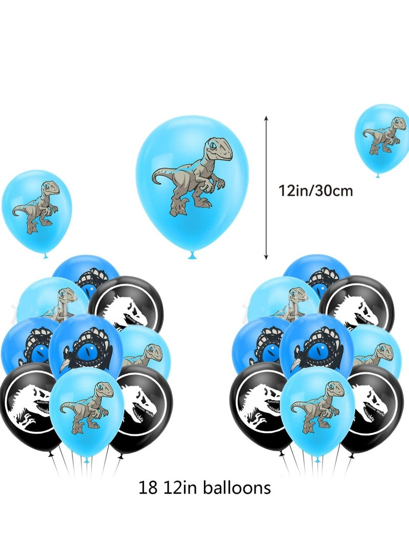 Tamona Dinosaur World Birthday Party Supplies, 46 Pieces of Jurassic Dinosaur World & Park Party Decorations, Birthday banner, Cupcakes Toppers & Balloons for Kids  - Image 3