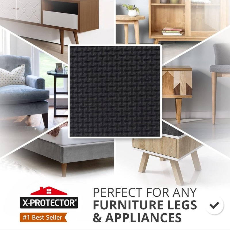 X-Protector X-PROTECTOR NON SLIP FURNITURE PADS â€“ PREMIUM 16 pcs 2â€ Furniture Grippers! Best SelfAdhesive Rubber Feet Furniture Feet â€“ Ideal Non Skid Furniture Pad Floor Protectors for Fix in Place Furniture  - Image 2