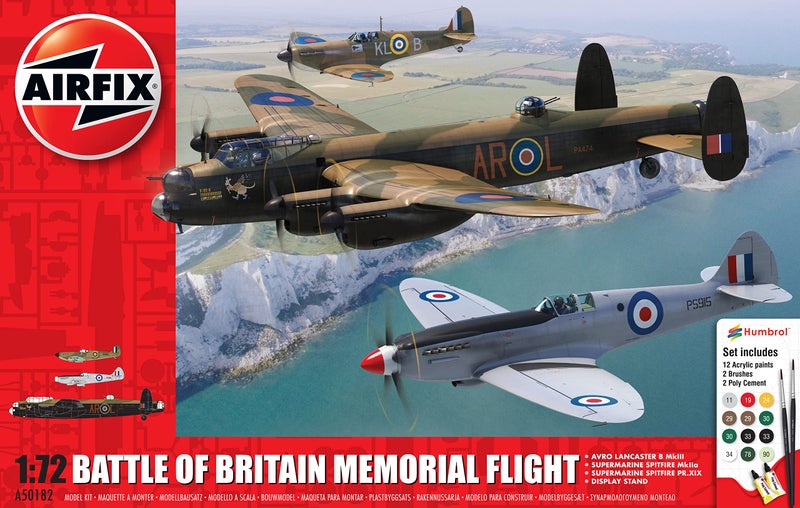Airfix Model Airplane Kit Gift Set - A50182 Battle of Britain Memorial Flight, Plastic Plane Model Kits for Adults & Kids 8+, Skill Level 2, 1:72 Scale WW2 Military Aircraft Models - Image 1
