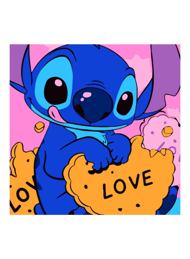 NIBEMINENT Kids DIY Paint by Numbers Love Stitch Multicolour