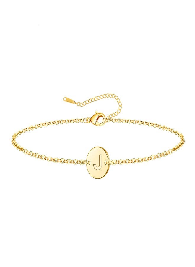 BAYLAY Gold Bracelet Gifts for Women Girls - Letter J Initial Bracelet | Dainty Gold Bracelet | Teen Girl Gifts for Teen Girls | Initial Bracelets for Women | Birthday Gifts for Women Girls - Image 1