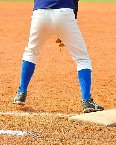 Londkaron Elite Baseball/Softball Socks Over The Knee, Extra Long Football Socks (Medium, Black/White) - Image 4