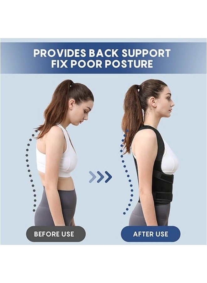 Back Brace Posture Corrector for Women and Men, Back Support Belt for Women, Upper Back Brace for Posture, Back Straightener Posture Corrector, Upper and Lower Back Pain Relief - Image 3