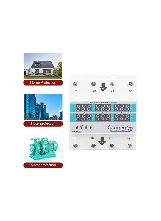 PROMASS promass Under and Over Voltage Protector, Smart Chip 3 Phase Adjustable Voltage Protector for Shopping Mall (63A)  - Image 5