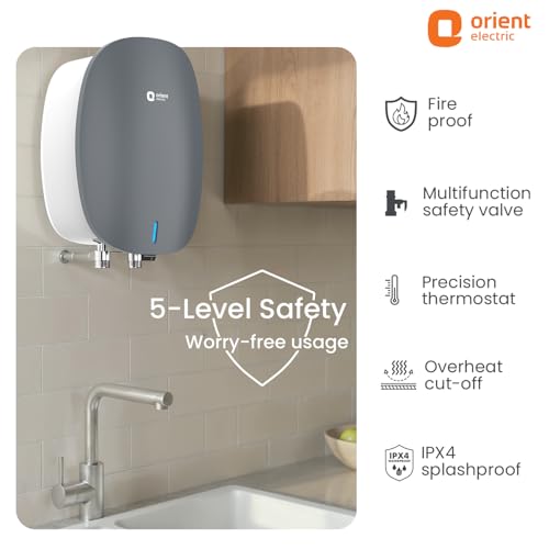 Orient Electric Instaflo Neo | 3 Litre Instant Water Heater | Shockproof | 6.5 bar pressure compatibility | Suitable for low & mid rise buildings | 6 years tank warranty | Matte Finish - Image 2