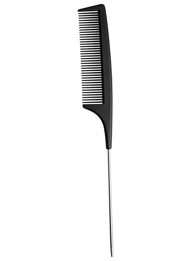 DubaiGallery Static Hairdressing Carbon Fiber Comb Tapered Steel Comb Thicken Heat Resistant Hair Comb - Image 2