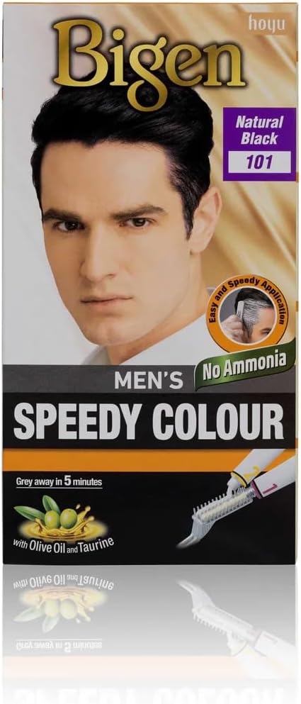 Mens Speedy Colour Easy Speedy Application No Ammonia with Applicator Comb 101 Natural Black Pack of 1 Pack 1
