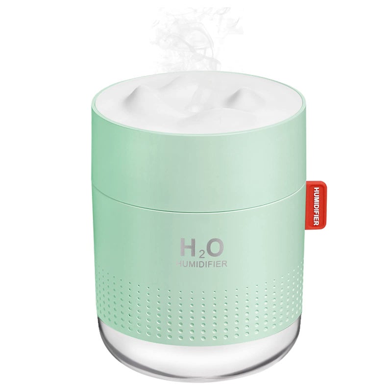 MOVTIP Green Portable Mini Humidifier, 500ml Small Cool Mist USB Desktop Humidifier for Baby Bedroom, Travel, Office, Home - Auto Shut-Off, 2 Mist Modes, Super Quiet - Image 1