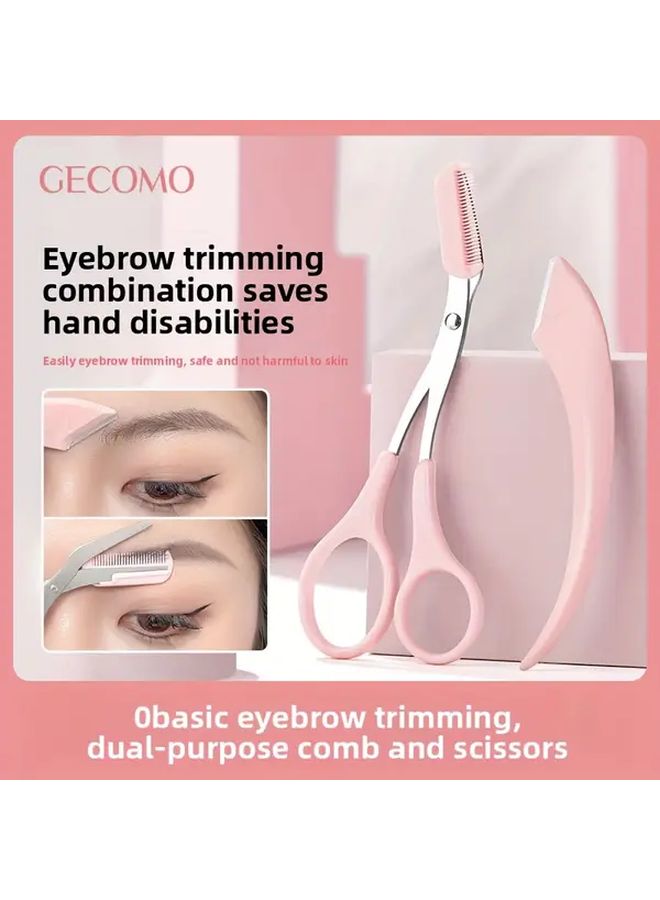 Professional Eyebrow Scissors And Trimmer Set With Comb For Precise Shaping - Image 4