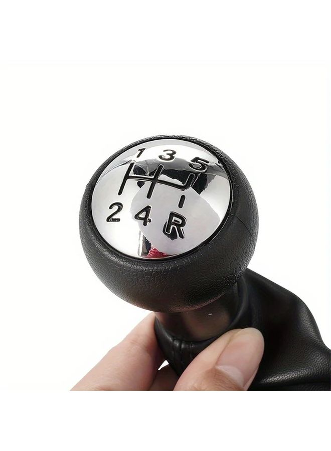 1pc PU Leather Manual Gear Shift Knob Boot Cover For 5 Speed Cars - Image 3