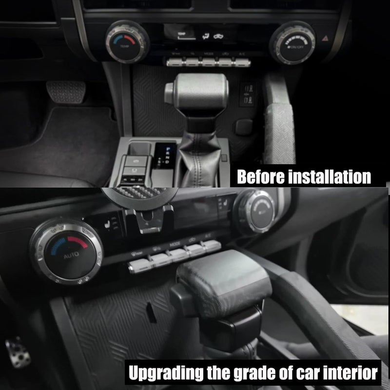 BORUIEN for Toyota Tacoma 2024 2025 and 4Runner 2025 Interior Accessories Center Console ABS Gear Shift Decor Cover Dashboard Trim (Black Wood Grain, Gear Shift Decor) - Image 5