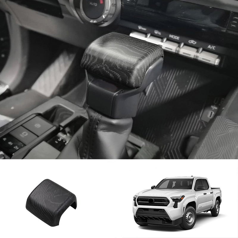BORUIEN for Toyota Tacoma 2024 2025 and 4Runner 2025 Interior Accessories Center Console ABS Gear Shift Decor Cover Dashboard Trim (Black Wood Grain, Gear Shift Decor) - Image 2