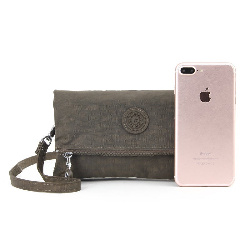 Flip Clutch Crossbody Bag Women'S Nylon Cloth Water-Repellent Simple Casual Lightweight Joker Small Shoulder Bag - Image 4