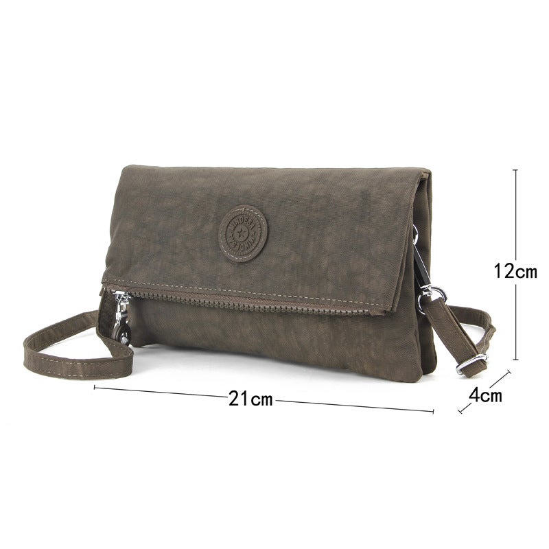 Flip Clutch Crossbody Bag Women'S Nylon Cloth Water-Repellent Simple Casual Lightweight Joker Small Shoulder Bag - Image 3