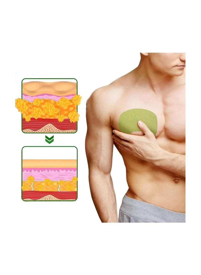 SYOSI Gynecomastia Compress Patch, Gynecomastia Tightening Ginger Patch, Ginger Cream for Men, Tightening Chest Muscles with Natural Ingredients, Shrinks Men Chest Tightening Ginger Cellulite Patch (2 Set)  - Image 2
