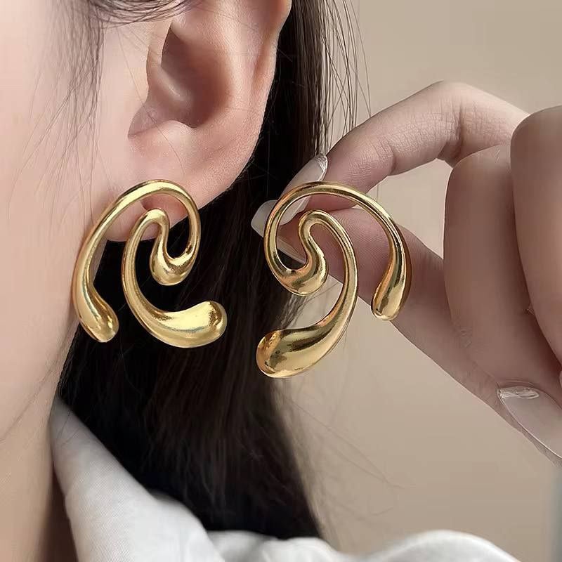 حلق أستانليس ستيل ذهبي - Image 2