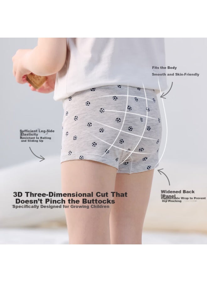 Junejunior Boys And Girls Modal 7a Mulberry Silk Antibacterial Children's Boxer Briefs 3-pack - Image 2