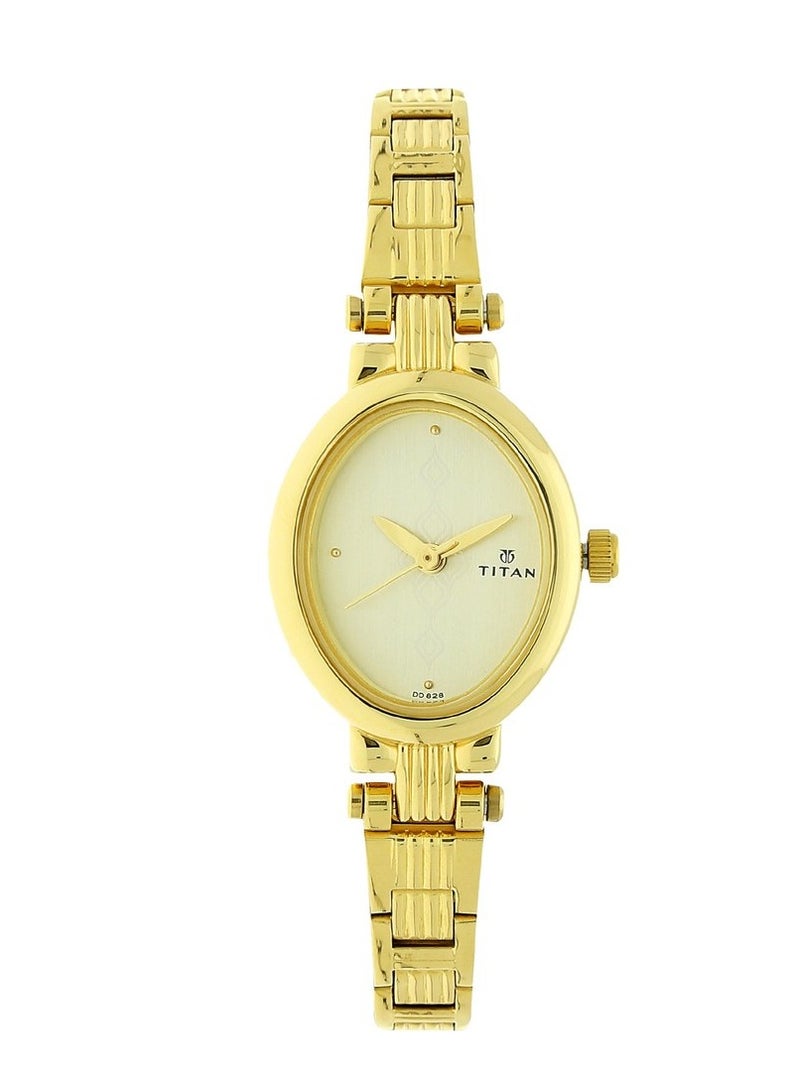 TITAN Titan Quartz Analog Champagne Dial Stainless Steel Strap Watch for Women - Image 1