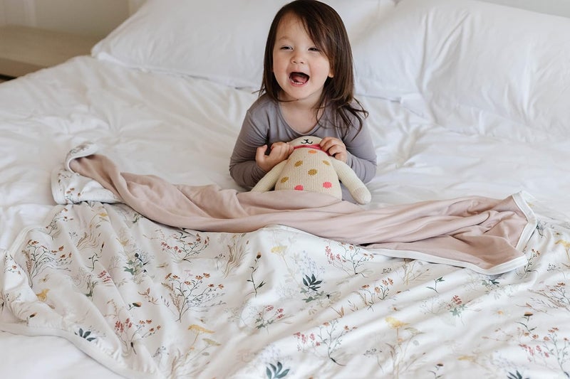Pobibaby Pobi Baby Premium Baby Blanket Soft Stretchy Quilt for Babies Toddlers Kids Wildflower - Image 3