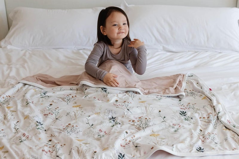 Pobibaby Pobi Baby Premium Baby Blanket Soft Stretchy Quilt for Babies Toddlers Kids Wildflower - Image 4