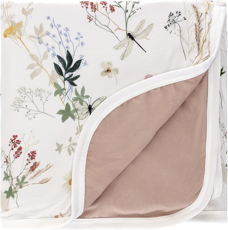 Pobibaby Pobi Baby Premium Baby Blanket Soft Stretchy Quilt for Babies Toddlers Kids Wildflower - Image 1
