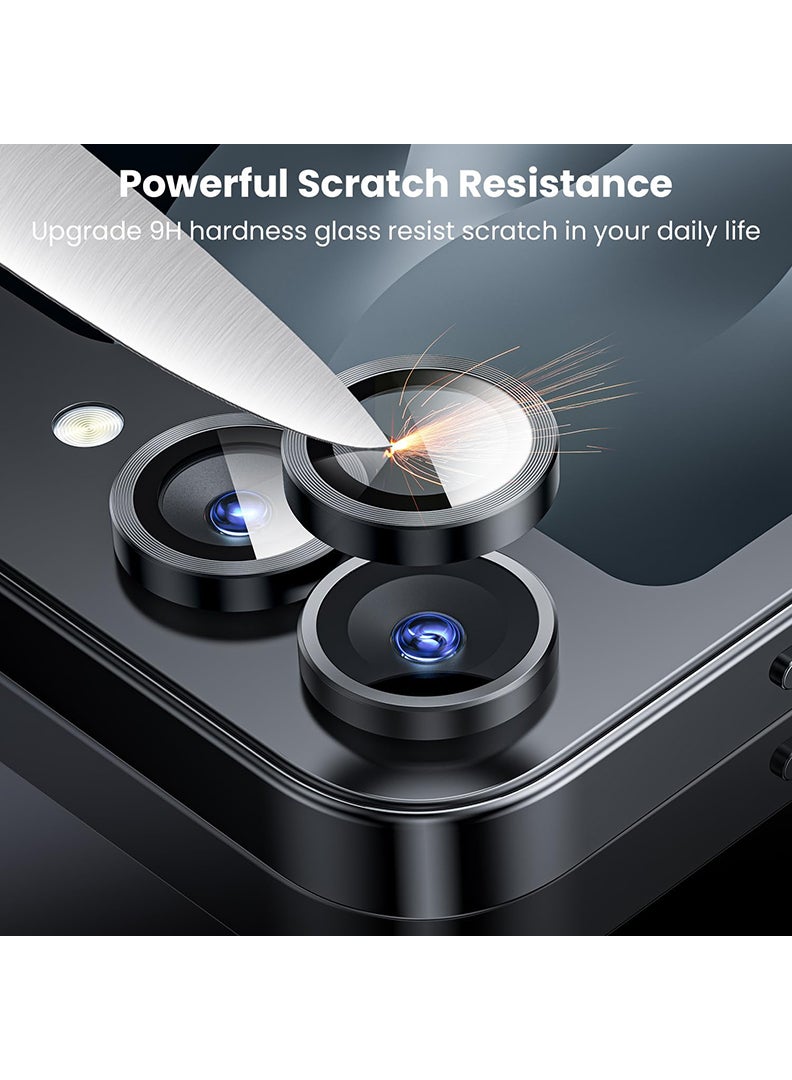 Theodor Z Flip 6 2 Pcs Camera Lens Protector With 9H Tempered HD Glass Camera Cover Anti Scratch Aluminum Alloy Camera Ring, Black  - Image 4