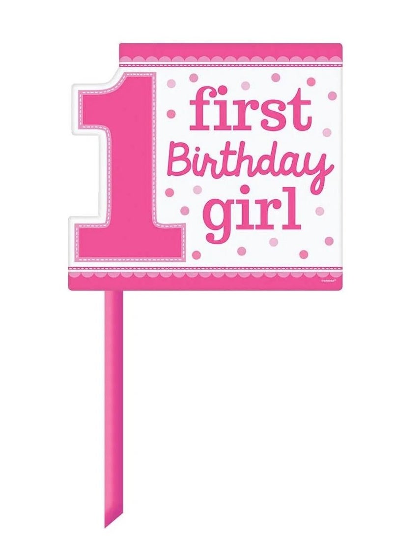 Amscan 1st Birthday Girl Yard Sign Decorations Party Supplies