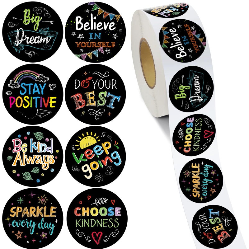 Geyee 1000 Pcs Kindness and Vibes Stickers Positive Affirmation Inspirational Motivational Kind Encouraging Stickers for AdultsChalkboard - Image 2