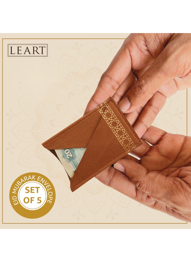 LeArt Leather Eid Envelopes - Eid Mubarak Envelopes | Eid Envelopes | Eid Decorations | Eid Envelopes for Kids (Multicolour)  - Image 4