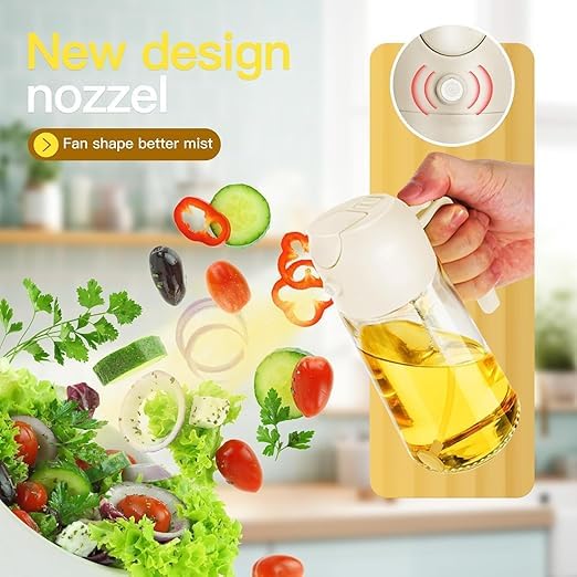 500ml 2 in 1 Oil Sprayer and Dispenser Bottle Premium Nozzle Multi Color 2 IN 1 OIL DISPENSER AND SPRAYER - Image 4