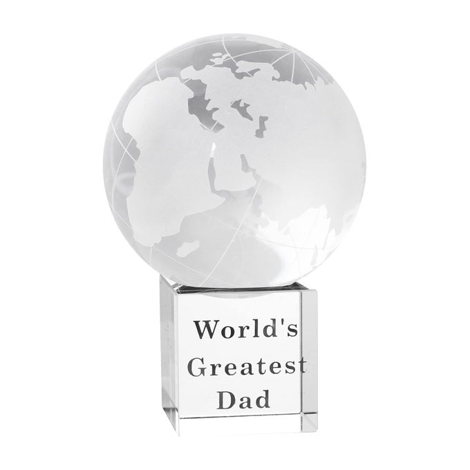 Worlds Greatest Dad 276 Crystal Globe Awards Gifts for Dad from Daughter Son on Fathers Day Birthday Christmas Thanks Giving Day