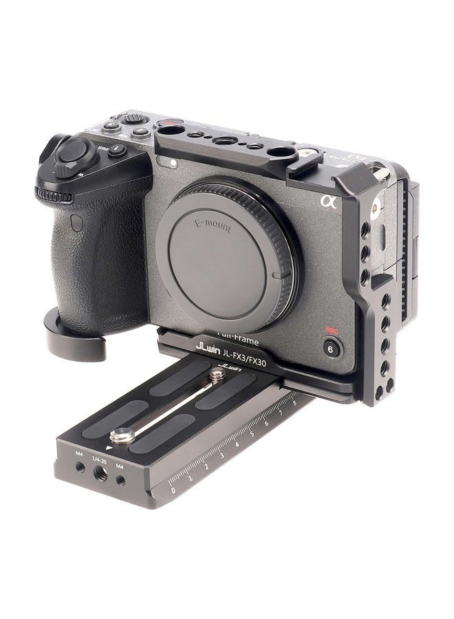FOEASY Foto4easy fx3&fx30 cage rig for Sony FX30 FX3 Camera,Quick Release Plate for Arca-Swiss,NATO Rail,1/4" & 3/8" Screw Holes and Cold Shoe Mount for Accessories - Image 5