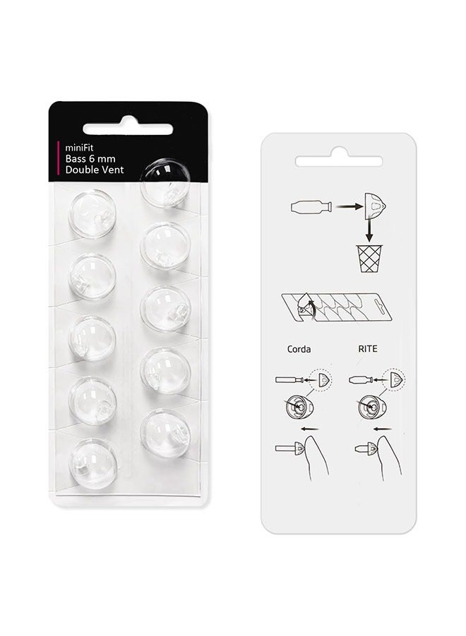Tingoton Tingoton Hearing Aid Domes for Oticon MiniFit Double Vent Bass Domes: 3 Packs (6mm),Universal Domes for Oticon Hearing Aid Supplies  - Image 2