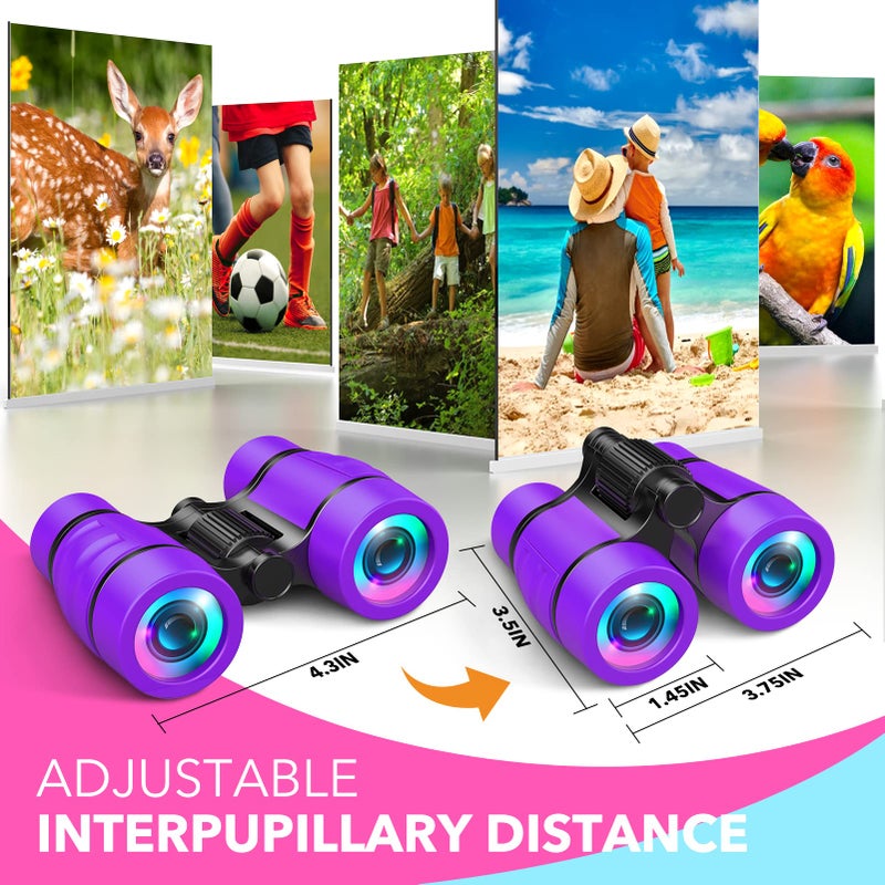 LET'S GO! Girls Toys Age 3-7: LET'S GO! Compact Bird Watching Binoculars for Kids Ages 3 4 5 6 7 Year Old Girl Boy Gifts Idea Outside Travel Educational Toy for Kid Preschool Toddler Stocking Stuffers - Image 5