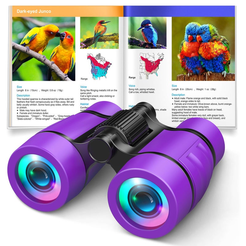 LET'S GO! Girls Toys Age 3-7: LET'S GO! Compact Bird Watching Binoculars for Kids Ages 3 4 5 6 7 Year Old Girl Boy Gifts Idea Outside Travel Educational Toy for Kid Preschool Toddler Stocking Stuffers - Image 1