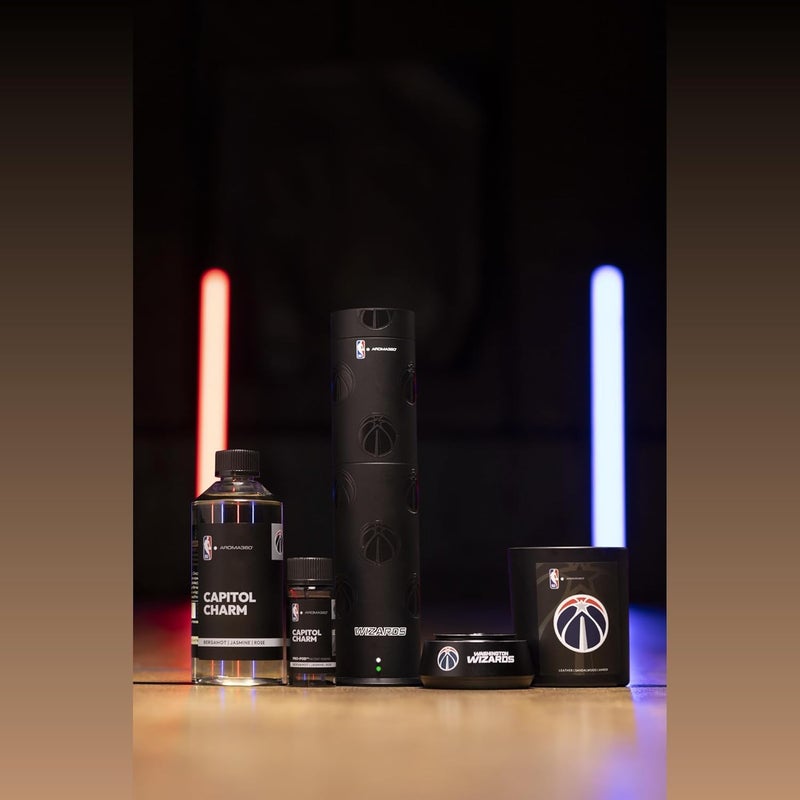 AROMA360 x NBA - Washington Wizards Luxury Portable Essential Oil Car Diffuser - Aromatherapy Oils Scent Car Diffuser - Auto On/Off Wireless Feature - Oil Not Included - Image 2