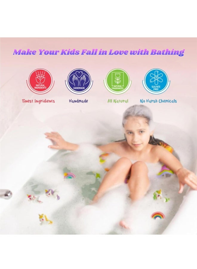 Beauenty Bath Bombs for Kids with Toys Inside，6PC Unicorn Bath Bombs with Surprise Gifts,Safe Natural&NON-TOXIC Bubble Bath Bomb, Birthday Christmas New Year Gifts for Kids Boys Girls - Image 4