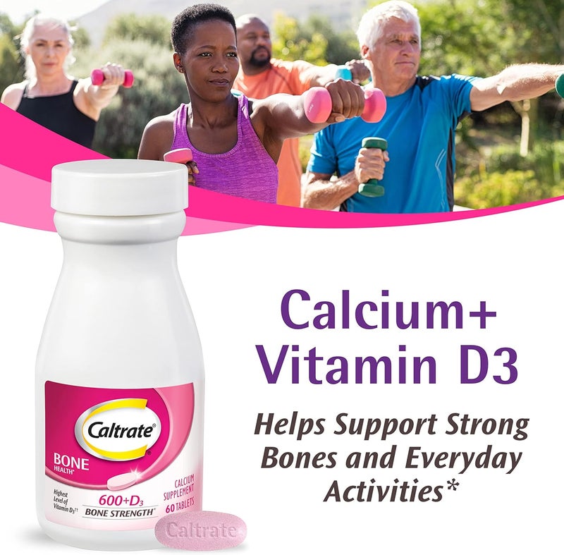 Caltrate 600 Plus D3 Calcium and Vitamin D Supplement Tablets Bone Health Supplements for Adults  200 Count - Image 2