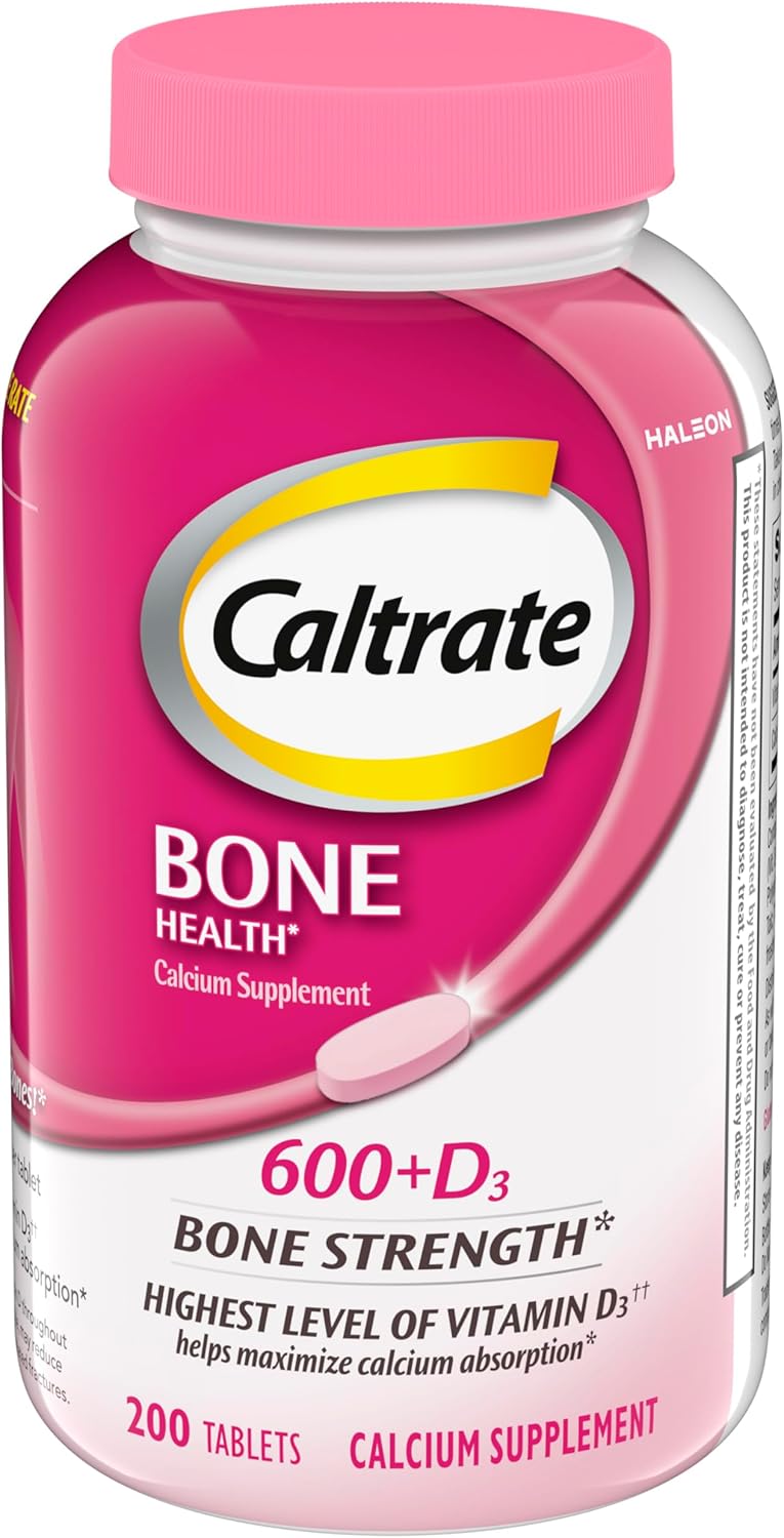 Caltrate 600 Plus D3 Calcium and Vitamin D Supplement Tablets Bone Health Supplements for Adults  200 Count - Image 1
