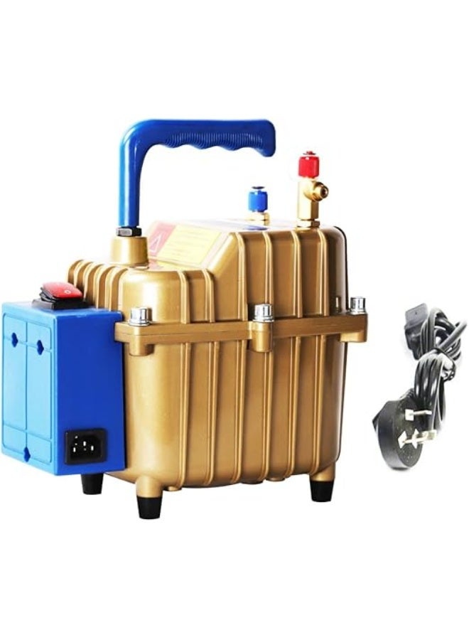 مضخة اختبار تفريغ وضغط 2 في 1 (220 فولت / 50 هرتز)، مضخة تفريغ متعددة الوظائف، مضخة هواء للمبردات، مضخة تفريغ ودفع، بسعة 42 لتر/دقيقة لخدمة تكييف السيارات، أداة محمولة لصيانة تكييف الهواء في السيارات. - Image 1