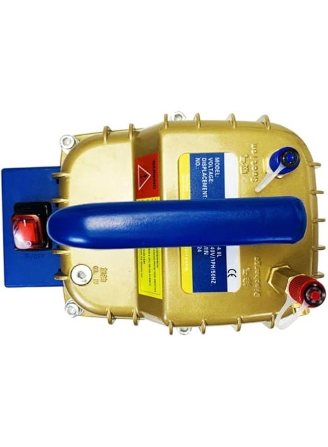 مضخة اختبار تفريغ وضغط 2 في 1 (220 فولت / 50 هرتز)، مضخة تفريغ متعددة الوظائف، مضخة هواء للمبردات، مضخة تفريغ ودفع، بسعة 42 لتر/دقيقة لخدمة تكييف السيارات، أداة محمولة لصيانة تكييف الهواء في السيارات. - Image 3