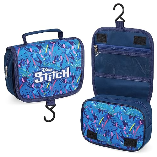 Disney Stitch Hanging Toiletry Bags for Women Teenagers Girls Minnie Mouse Cosmetic Bag Travel Accessories Stitch Gifts Blue Stitch - Image 1