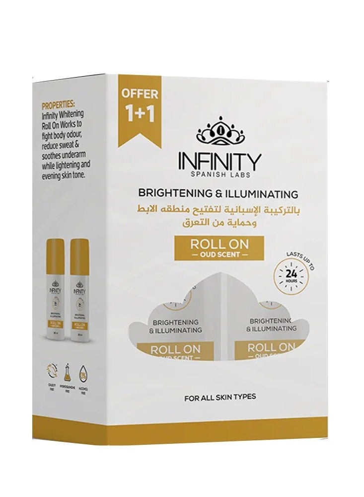 Infinity Roll-on Deodorant Oud 1+1 Free – 80 Ml