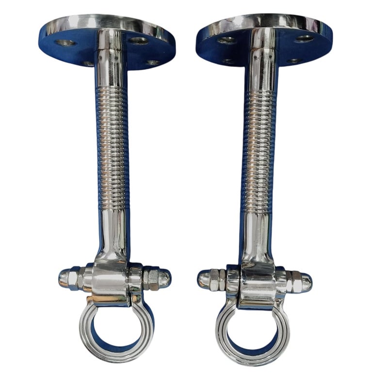 Kkriya Home Decor 10 inch Kkriya home decor HIGrade Heavy Duty Pure Stainless Steel Super Quality Life TIME WARRENTY Ceiling KADA Swing Weight Capacity of 2000KG Pack of 2PCS Strong and Sturdy - Image 5